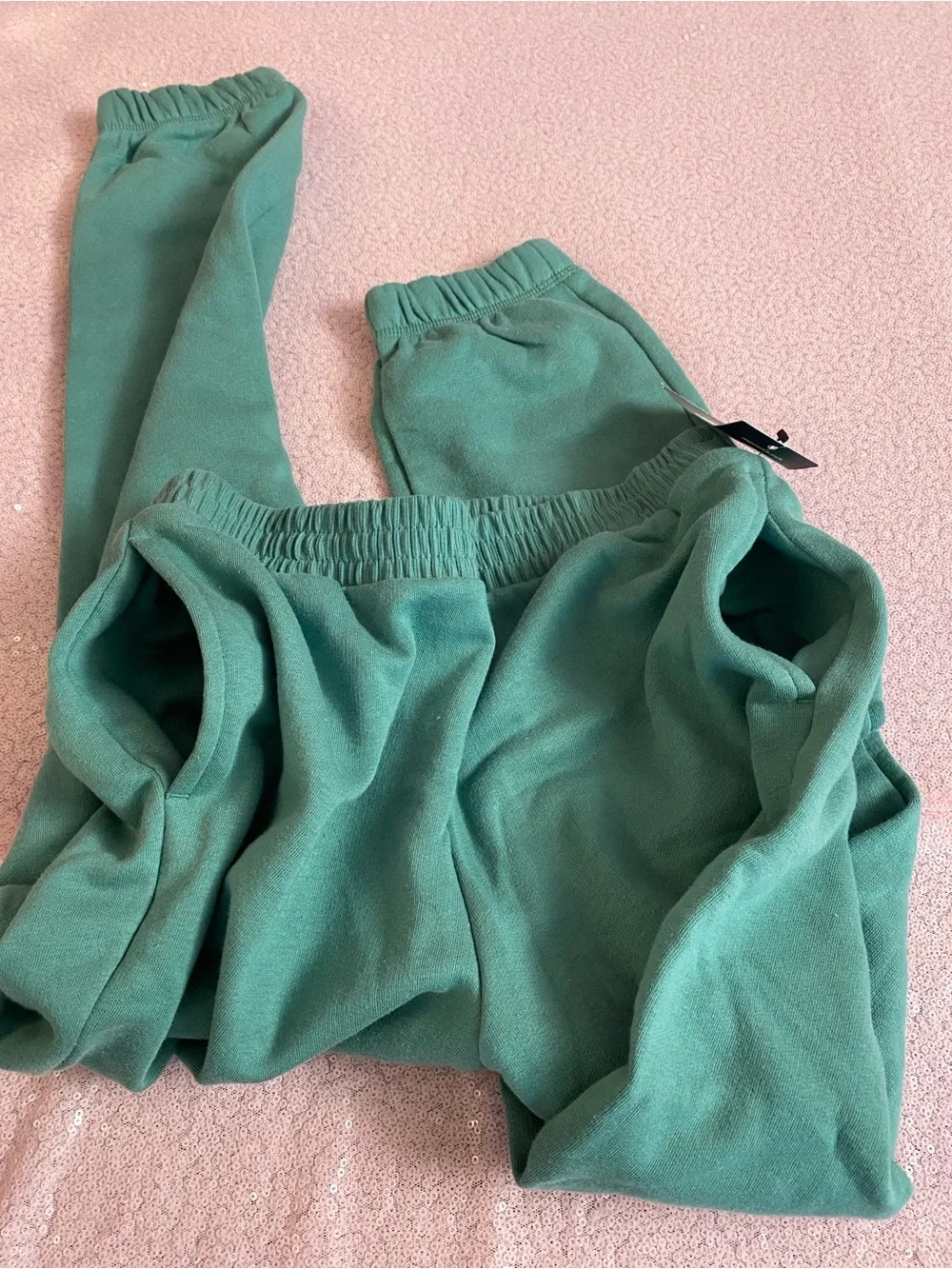 Kids green sweatpants size XL #1543
